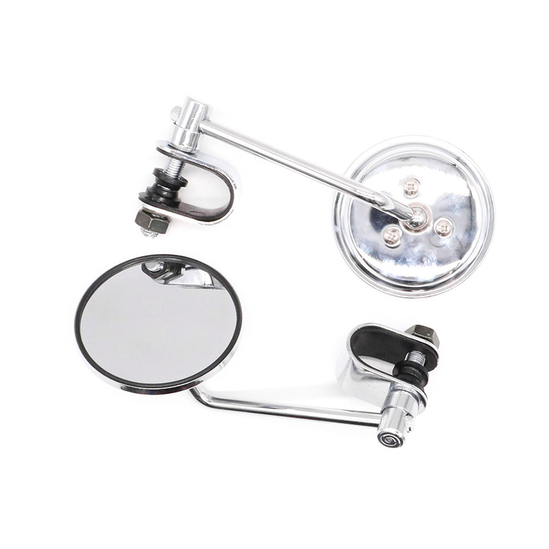 Phù Hợp Gương Chiếu Hậu Tròn Có Kẹp Gắn Cho Xe Mô Tô Harley V-Ba Honda SR400