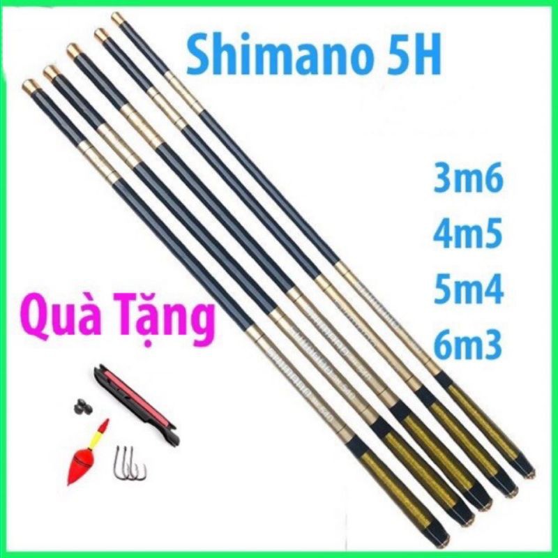 cần câu tay dài 6m3 _ 5H tải cá 9kg shimano tặng kèm chì + khoá linh + ốp cần + lưỡi câu đơn + phao