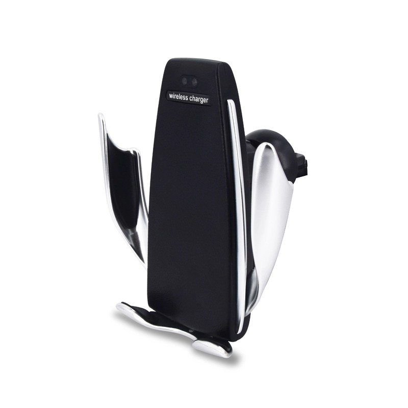 Giá đỡ cho điện thoại kiêm đến Sạc nhanh không dây chuẩn Qi cho xe hơi ô tô chính hãng WIWU Penguin S5 (sạc nhanh 10W)