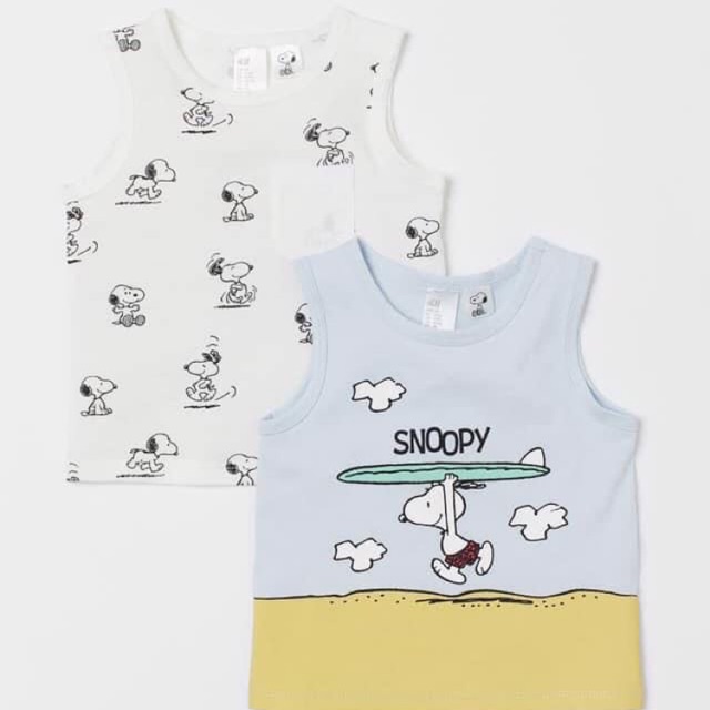 Set 2 áo snoopy size 3-4y hm