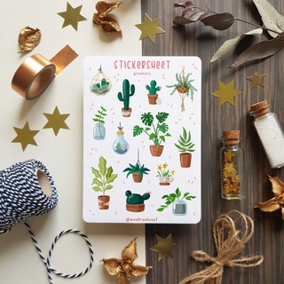 Sticker Sheet - Greenery 1 - Chuyên dán sổ | Bullet Journal Stickers, Plant Sticker, Nature Stickers, Greenery Sticker