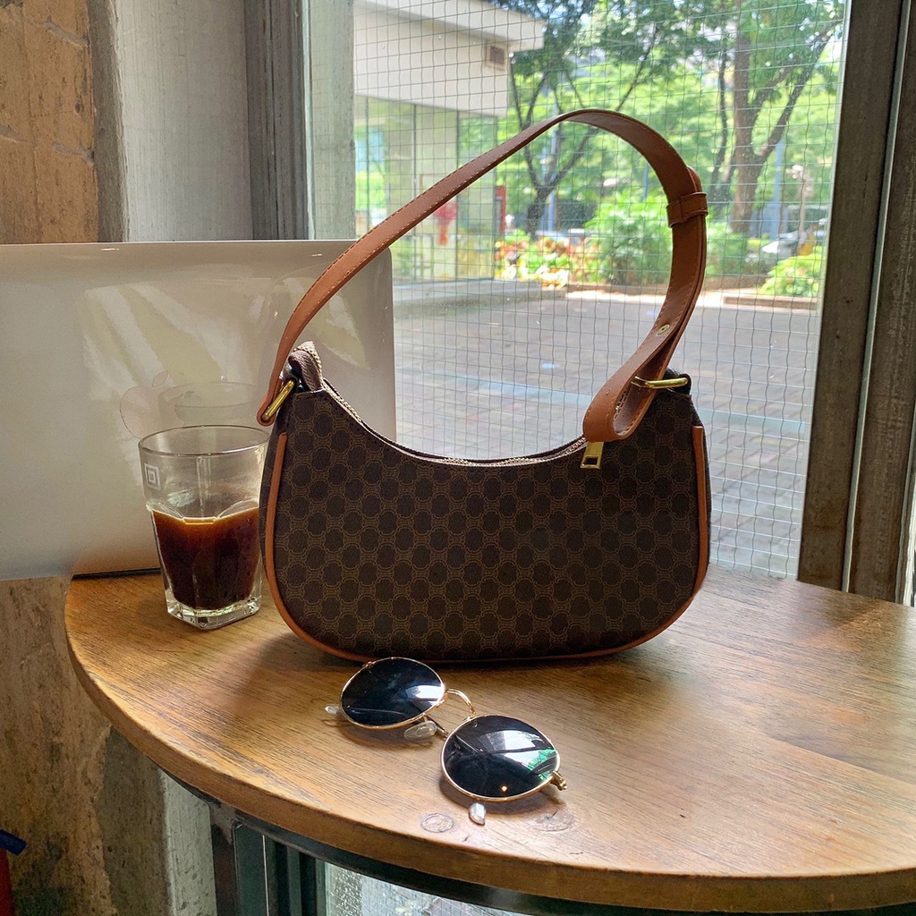 Dela Túi Xách Nữ Đẹp hot trend Túi Xách Da Đeo Dưới Cánh Tay Phong Cách Retro Đơn Giản Cho Nữ