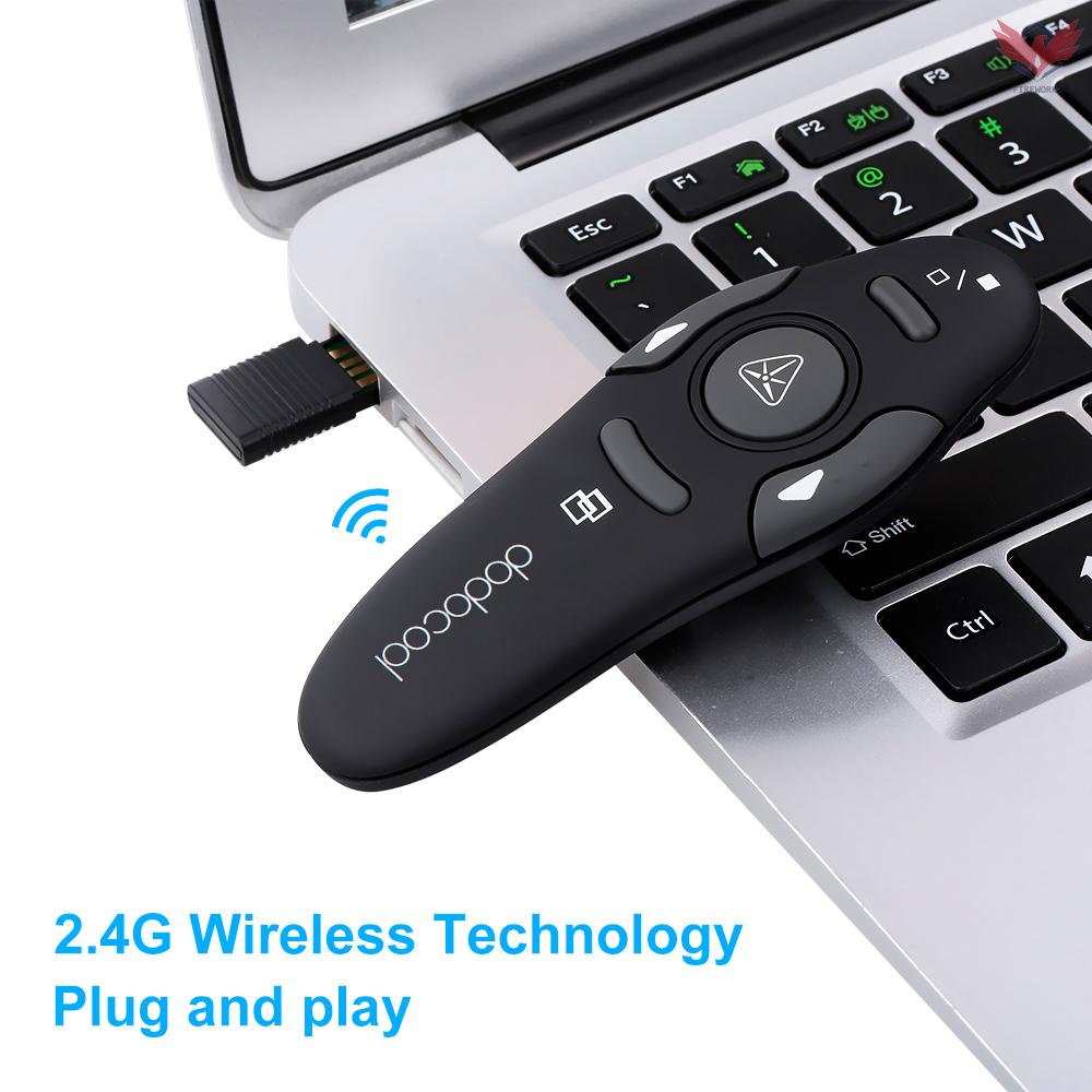 Fir Wireless Presenter Red Laser Pointer USB Wireless Receiver for Windows 2000/XP/Vista