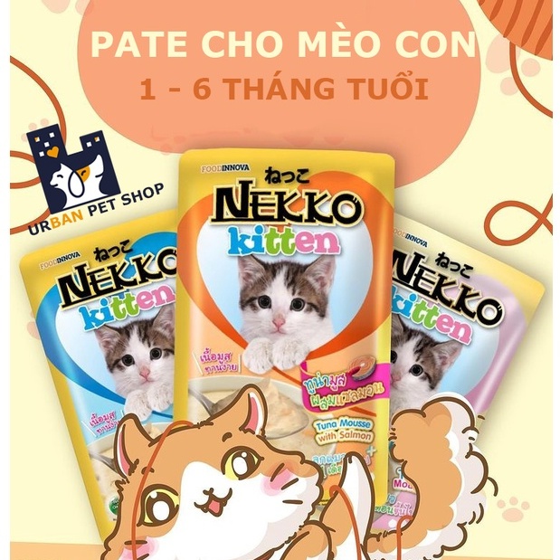 𝗨𝗿𝗯𝗮𝗻_𝗡𝗲𝗸𝗸𝗼 𝗞𝗶𝘁𝘁𝗲𝗻_pate cho mèo con - Hàng Thái