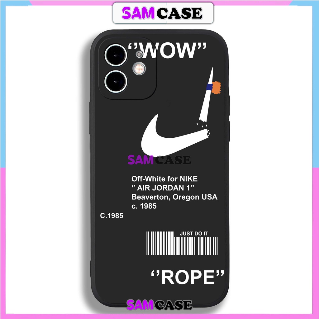 Ốp lưng iPhone Nike cạnh viền vuông silicon dẻo bảo vệ camera cho iphone 6/6s/7/8/X/XS/XR/11/12/13 Pro Plus Max cute đẹp