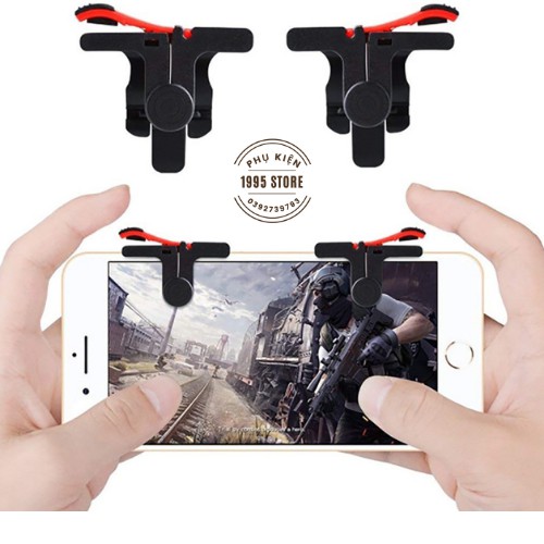 Bộ 2 nút chơi game PUBG mobile, ROS, Free fire...model D9 , đẹp, cảm giác nhấn tốt.