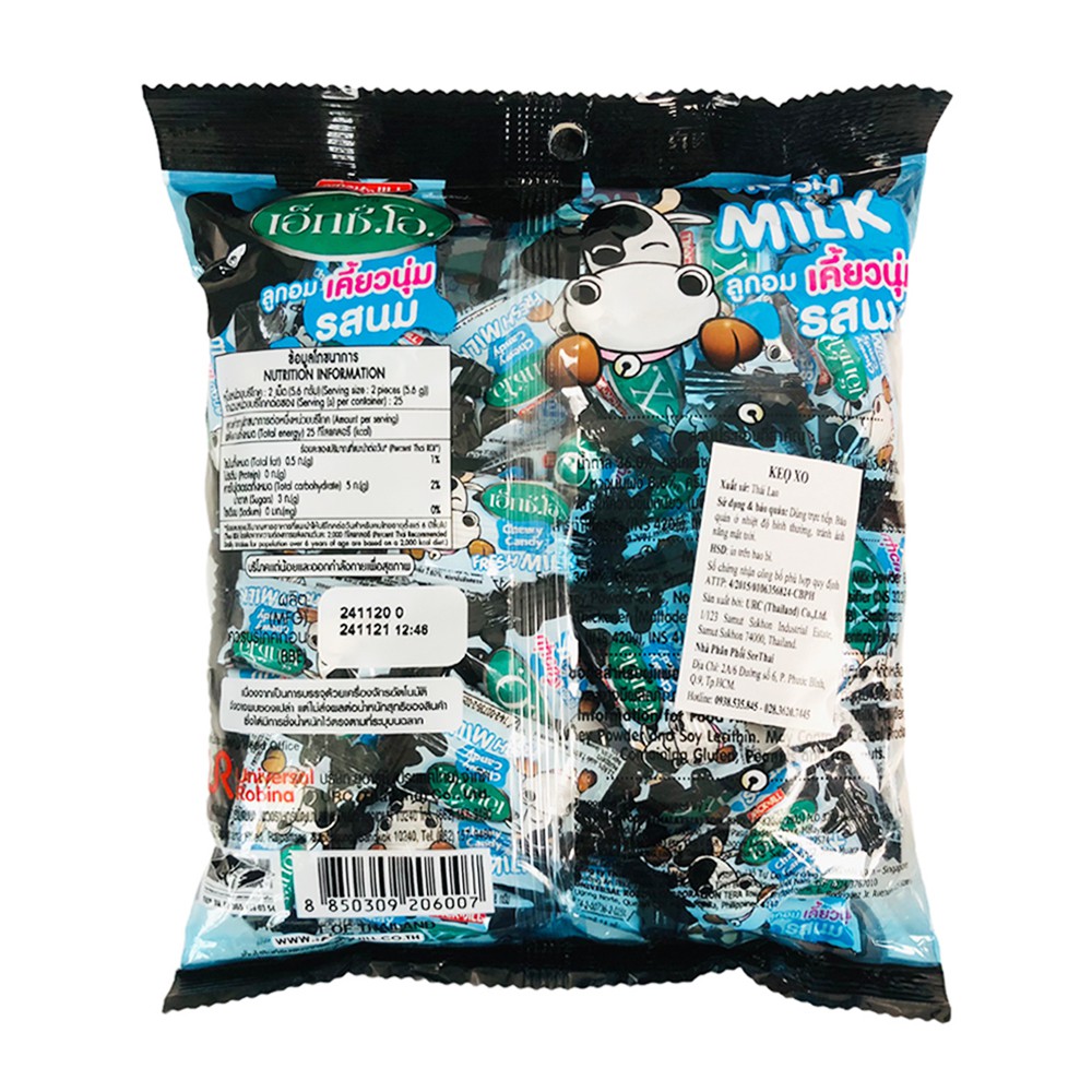 Kẹo mềm sữa bò XO Jack Jill 140g kẹo nhập khẩu Thái Lan XO Thailand fresh milk chewy candy