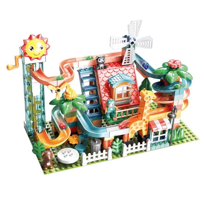 Lego tháp đu quay, cầu trượt thả bi 255, 171 chi tiết