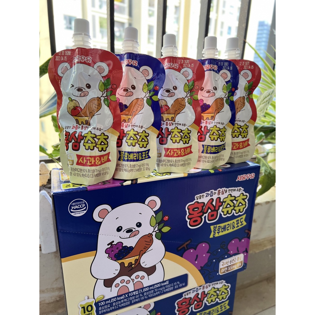 Hồng Sâm Chuchu Hàn Quốc Giúp Bé Ăn Ngon, Tăng Sức Đề Kháng Bổ Sung Dinh Dưỡng Thiết Yếu Nhập Khẩu Chính Hãng