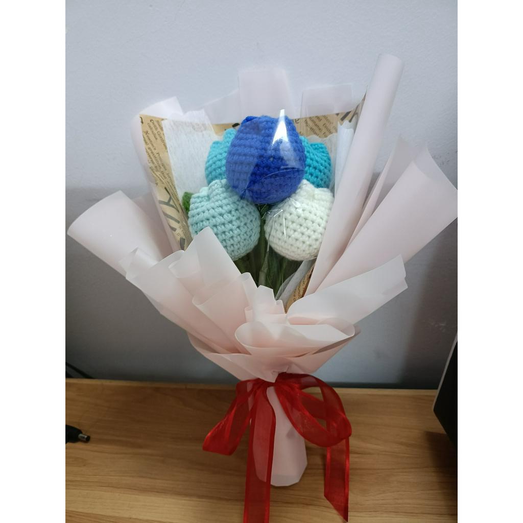 BÓ HOA LEN TULIP  - Handmade