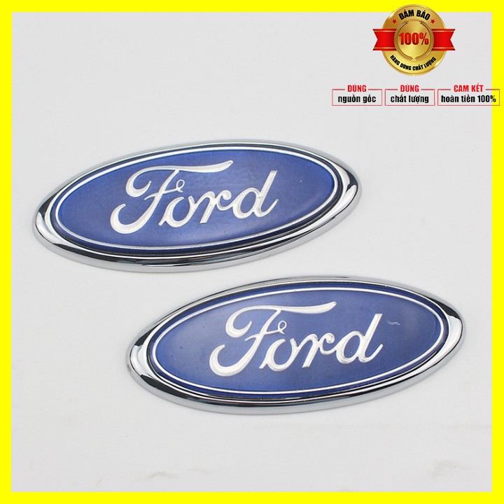 Logo biểu tượng trước và sau xe ô tô Ford KLJ115 Kích thước 11.5cm*4.5cm chất liệu Nhựa ABS