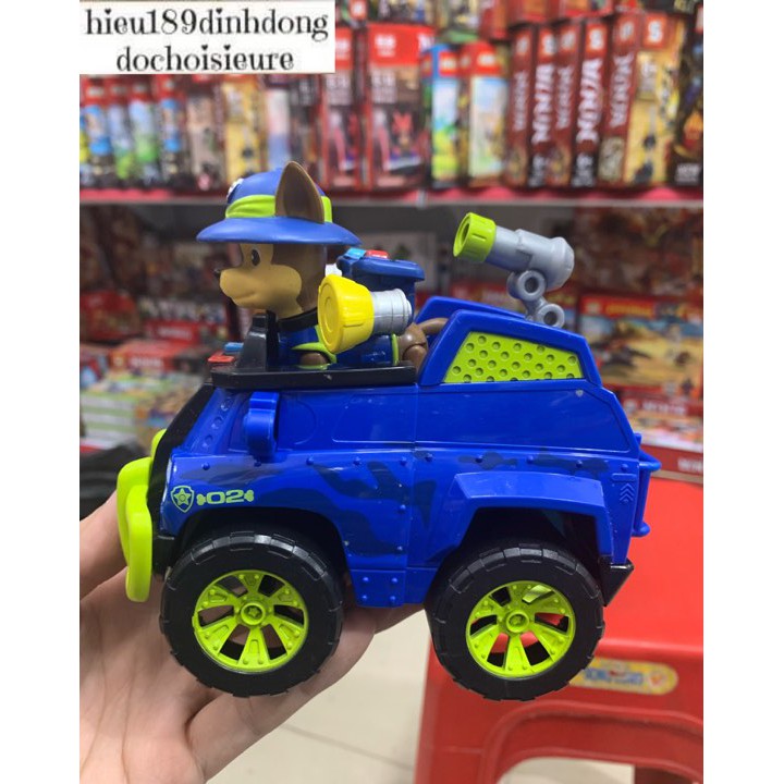 Chó cứu hộ Chase Paw patrol chính hãng xuất mỹ canada kèm xe cỡ lớn (ảnh thật kèm video)