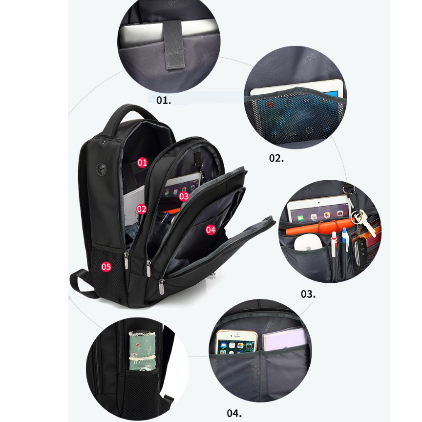 Ba lô nam thông minh sạc USB tiện dụng đã tích hợp công nghệ 4.0 phong cách châu âu