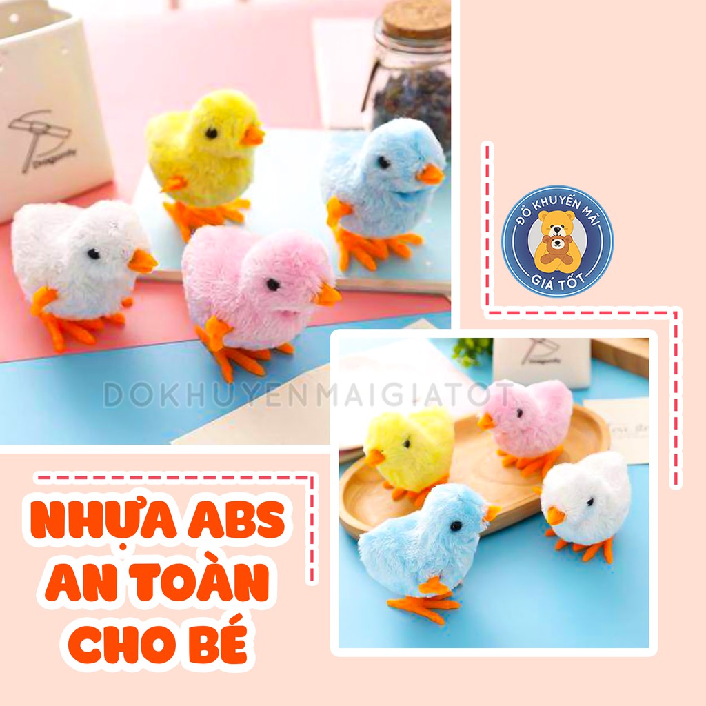 🥰 GIÁ SỐC 🥰 Đồ chơi gà con vặn dây cót cho bé 4 màu đáng yêu không sử dụng pin