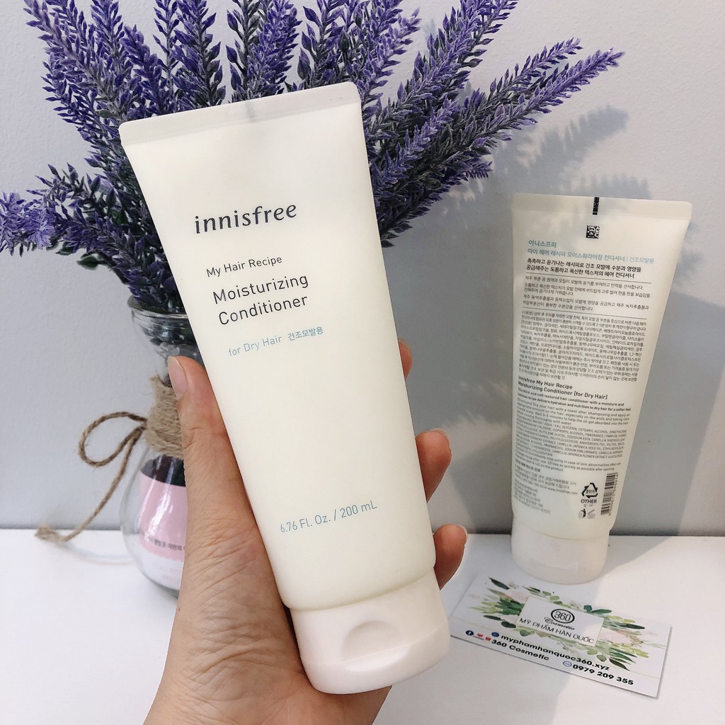 Kem Xả Dưỡng Ẩm Cho Tóc Khô Xơ Innisfree My Hair Recipe Moisturizing Conditioner For Dry Hair 200ml