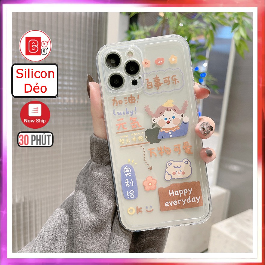 Ốp Lưng Điện Thoại Cô Gái Iphone 7/7plus/8/8plus/x/xs/xsmas/11/11pro/12/12promax-Bơ BưCô Gái Ốp L