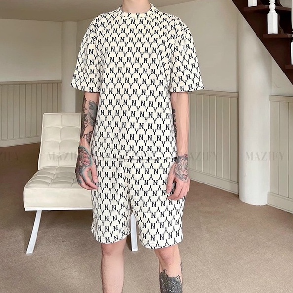&lt;FREE SHIP&gt; Đồ bộ nam nữ chữ yn chất vải thun lạnh in chuyển nhiệt co giãn 4 chiều
