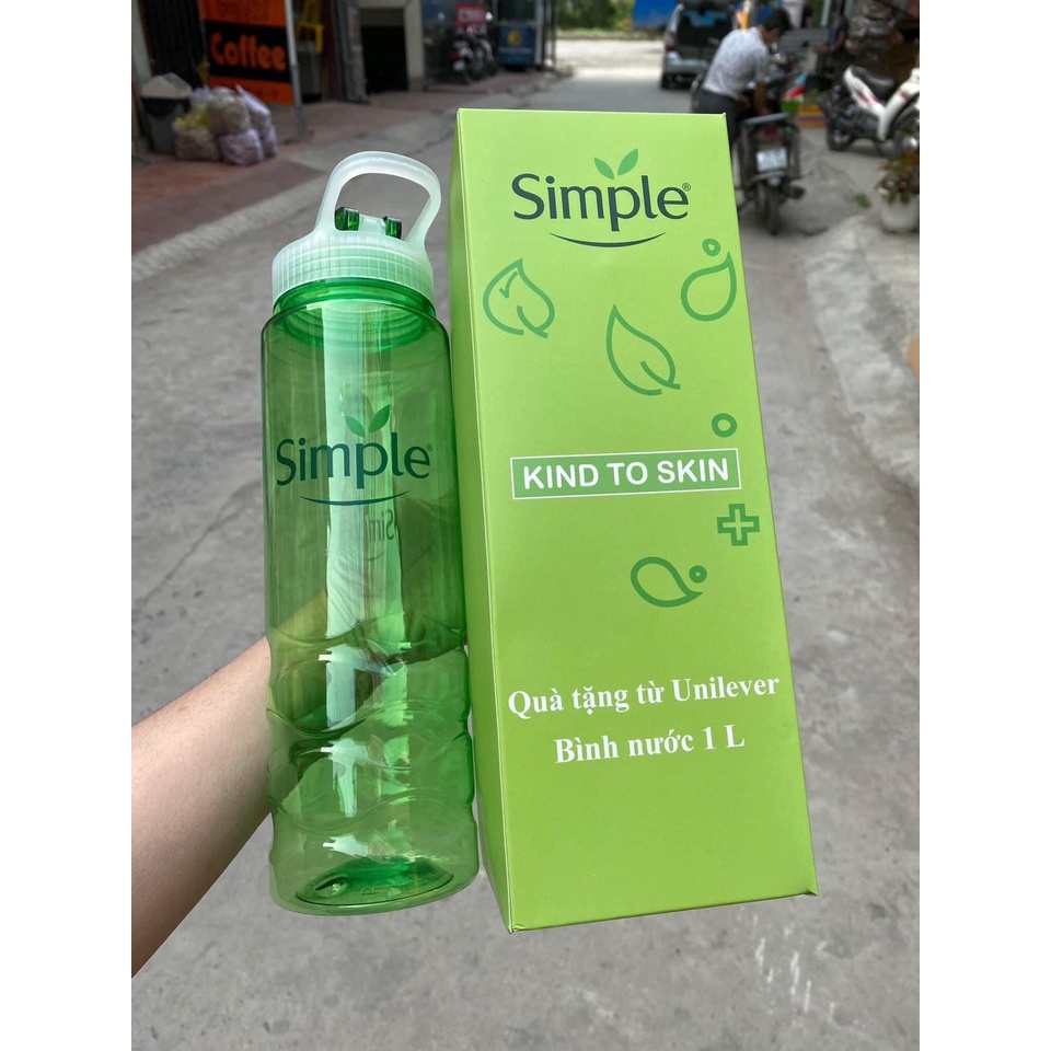 Sét 2 Bình nước nhựa Duy Tân Hàng KM SIMPLE 1 Lít Có Quai Xách