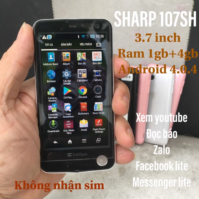 Điện thoại Nhật Sharp 204SH/KYL21 ram 1Gb+16Gb giá rẻ