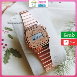 Đồng Hồ Điện Tử Thời Trang LA670 Rose Gold ,Dây Thép Không Gỉ, Đeo Tay Dành Cho Nữ