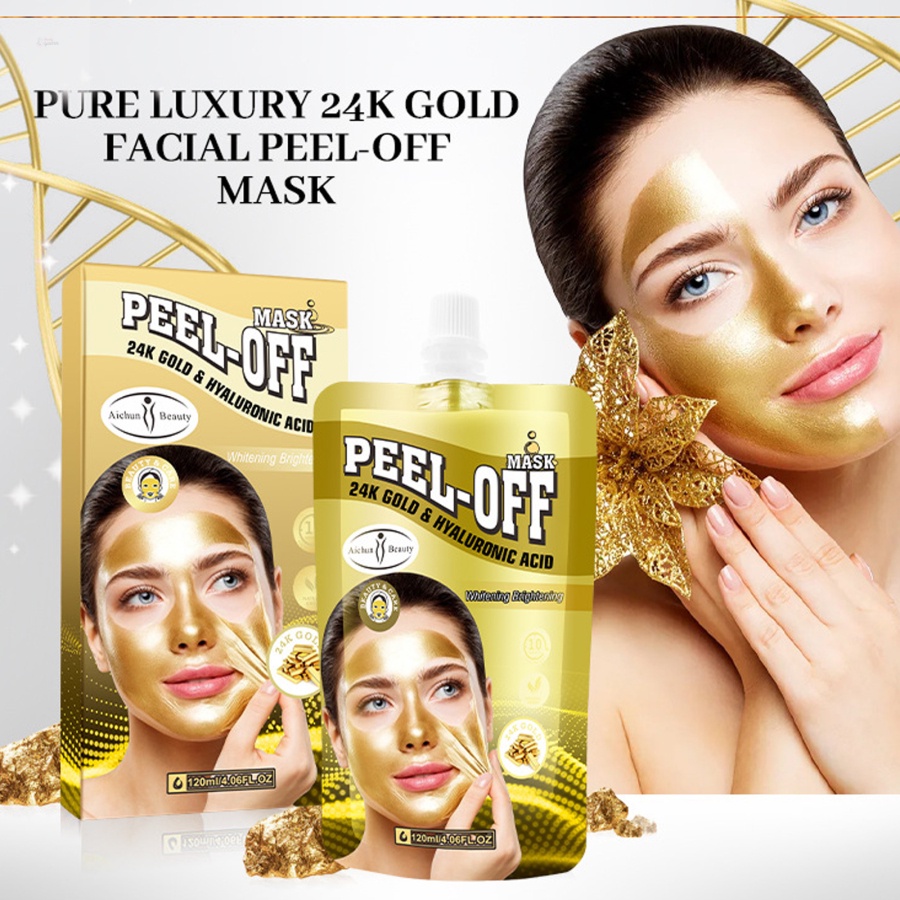 Mặt Nạ Vàng 24K Dạng Lột Loại Bỏ Mụn Đầu Đen Làm Sạch Sâu Dưỡng Ẩm Làm Trắng Da