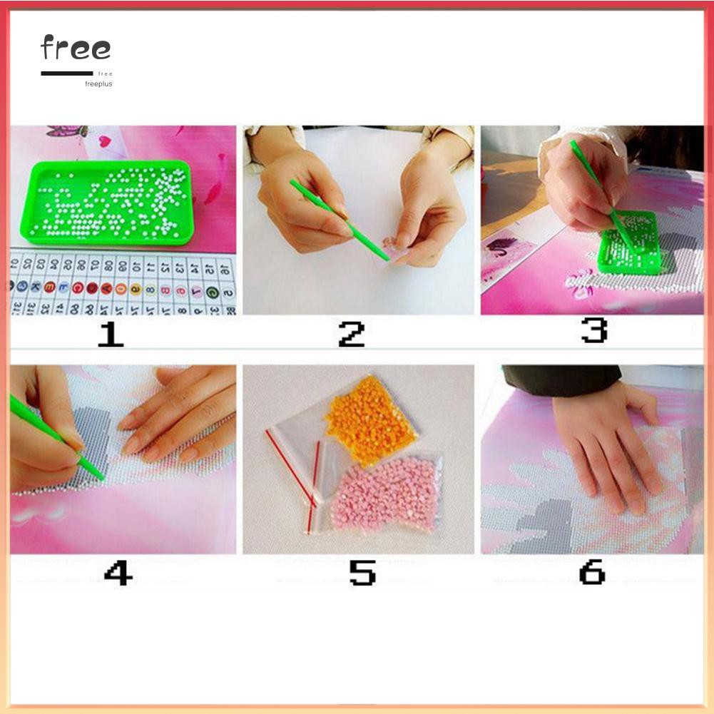 Bộ tranh đính đá 5D DIY hình con cá và bông hoa thời trang dành cho trang trí nhà cửa