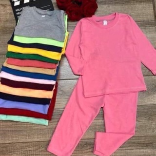Bộ dài tay cotton bozip trơn trai/gái 8-18kg