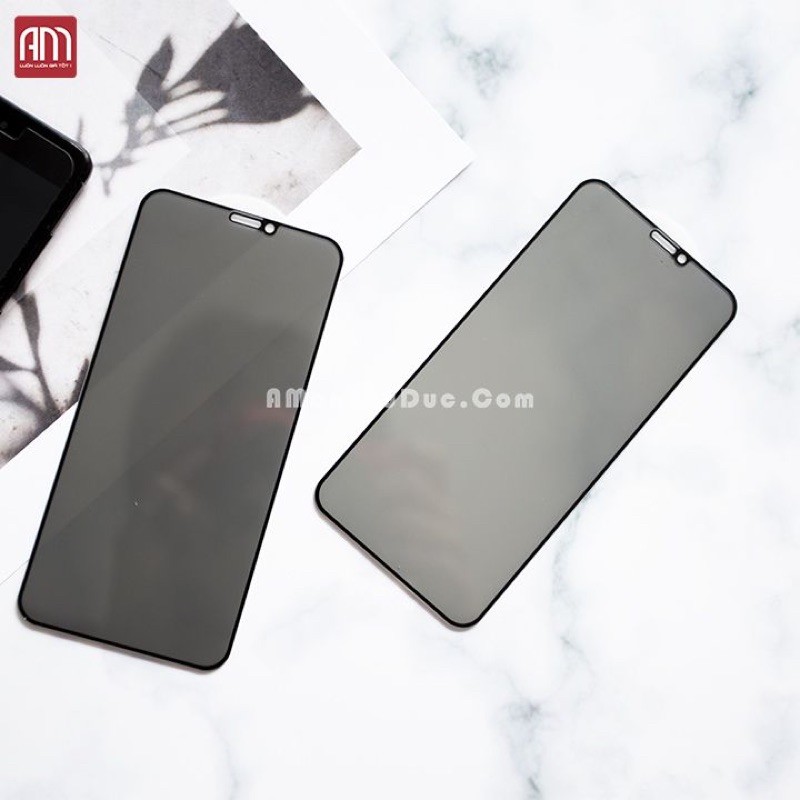 Kính cường lực chống nhìn trộm Iphone Xs Max, 11 Pro Max full màn hình tặng kèm giấy lau