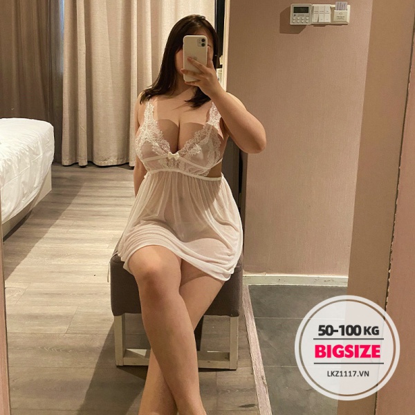 Đồ ngủ sexy Bigsize váy ngủ sexy gợi cảm đầm ngủ 2 dây voan kèm quần chip xuyên thấu quyến rũ | BigBuy360 - bigbuy360.vn