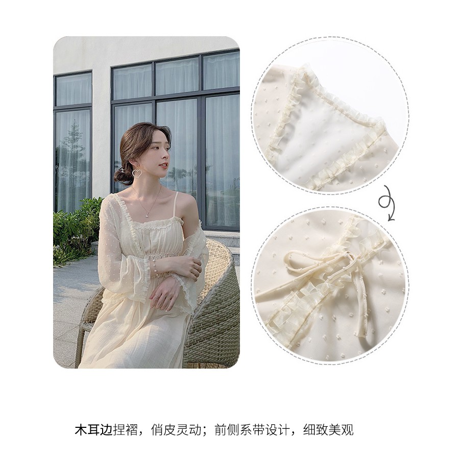 [FREESHIP ĐƠN 50K] Áo khoác voan viền ren cardigan KVBI