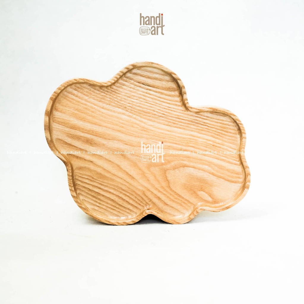 Khay gỗ hình đám mây - Khay gỗ decor (25x20cm)  wooden tray