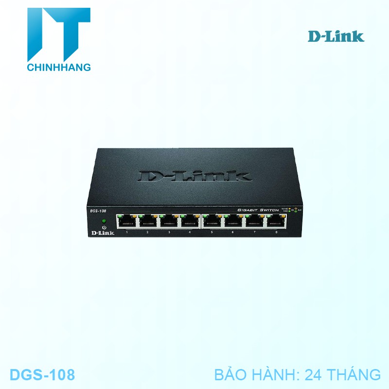 Bộ chia mạng D-Link 8 cổng DGS108GL - Hàng Chính Hãng