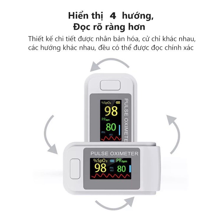 Máy đo nồng độ oxy trong máu SP02 3 chỉ số màn hình TFT chi sổ rõ nét LK89 - Tặng kèm pin aaa