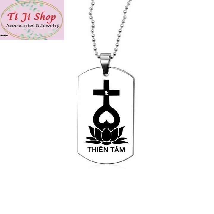 Mặt Dây chuyền thẻ bài khắc Thiên Tâm