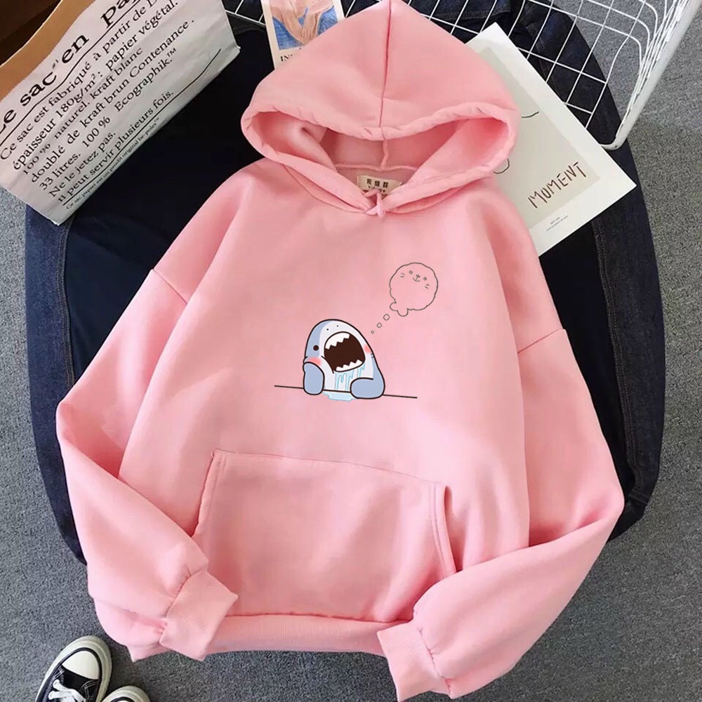 Áo hoodie nam nữ in hình Chú Cá Mập cực đẹp, chất nỉ dày dặn, nón 2 lớp, thích hợp làm áo cặp William - DS144