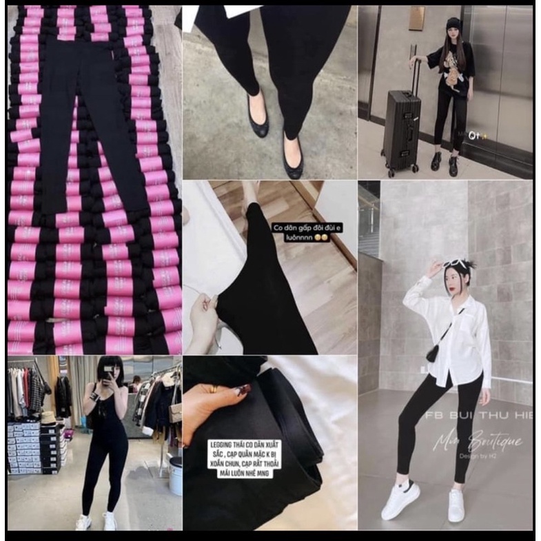 quần legging dài cuộn tím siêu hot