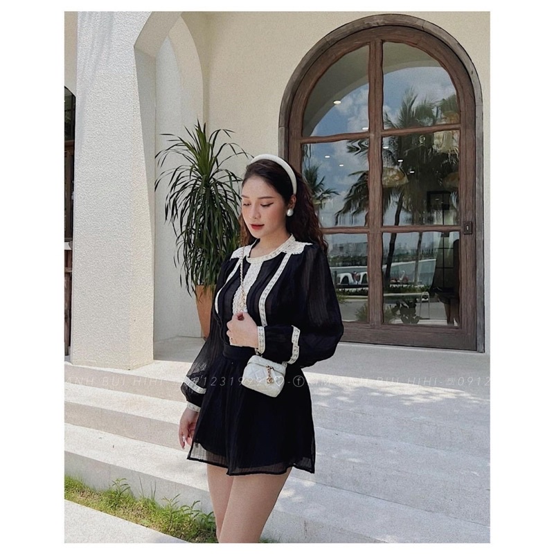 Sét đũi dài tay viền ren