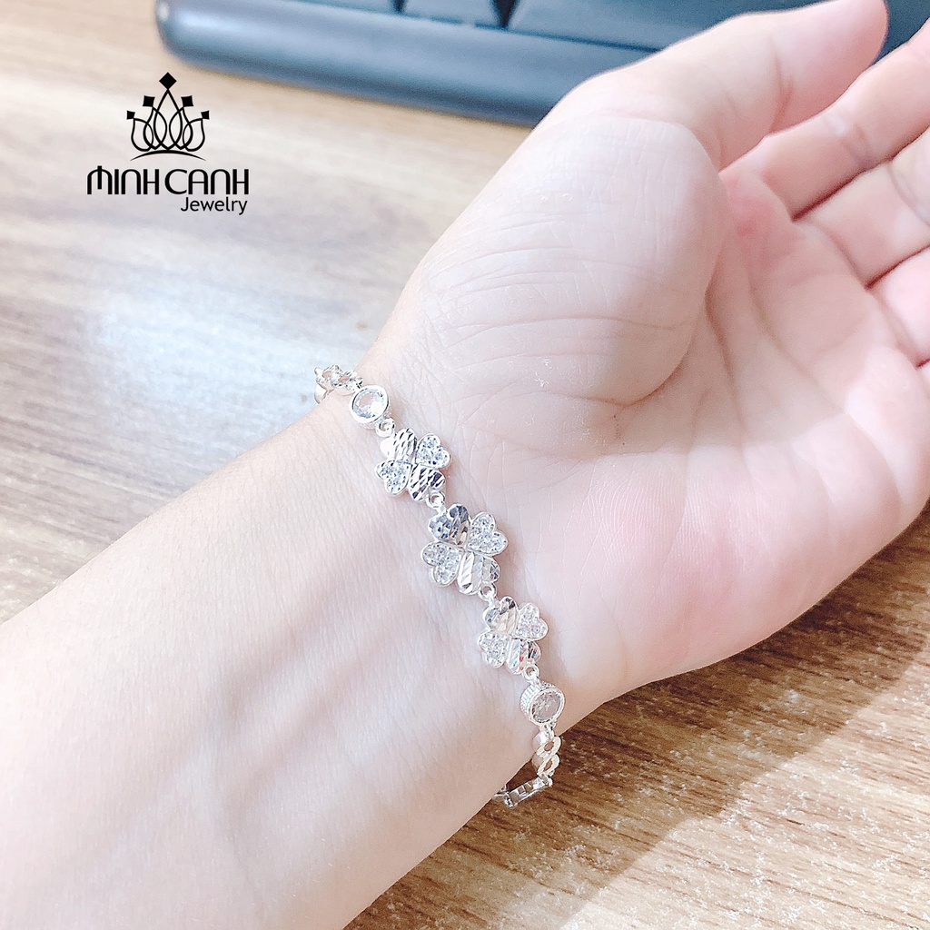 Lắc Tay Bạc Minh Canh Jewelry 3 Cỏ 4 Lá