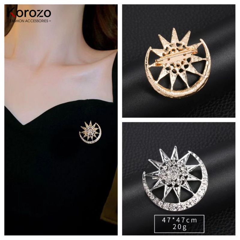 Ghim Cài Áo Hình Ngôi Sao Năm Cánh Đính Đá Zircon Thời Trang Cho Nữ