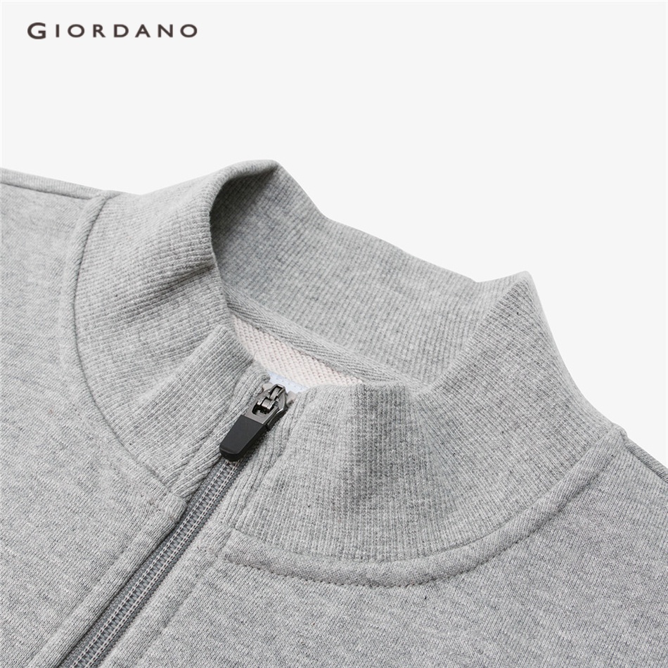Áo khoác GIORDANO 13372801 vải thô cổ đứng mở cho nữ