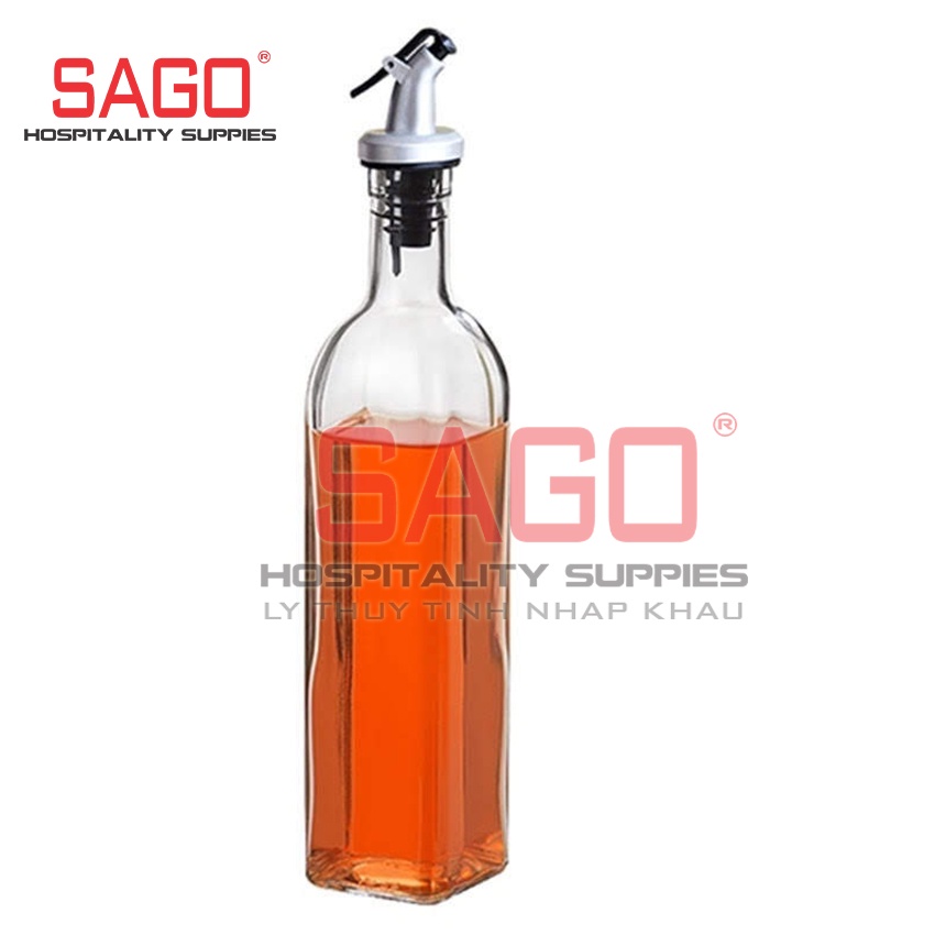 Chai Thủy Tinh Vuông Nắp Xịt Dầu Cao Cấp 250ml | 500ml , Tùy Chọn Dung Tích