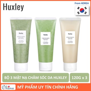 Bộ 3 Chai Mặt Nạ Chăm Sóc Da Huxley 3 Bước Huxley Spa Routine Trio 120g/chai