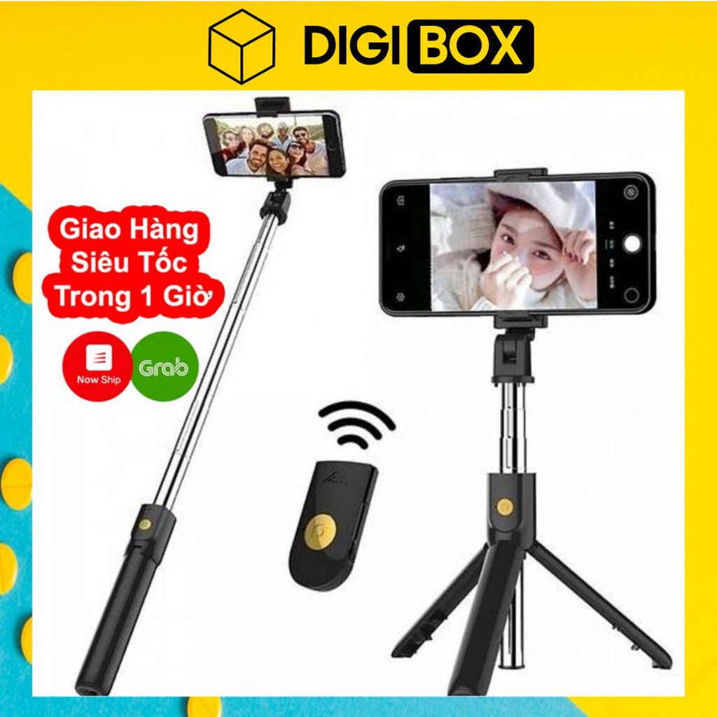 Gậy chụp ảnh 3 chân tự sướng chụp hình selfie kèm nút bluetooth kiêm tripod K07