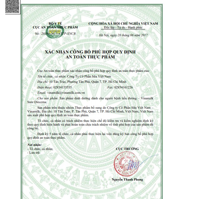 Sữa bột Vinamilk Sure Diecerna 900g