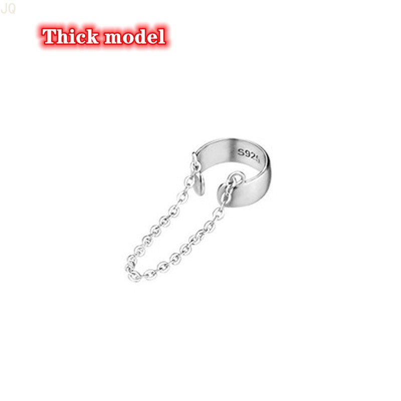 Bông Tai Dạng Kẹp Màu Bạc Không Xỏ Lỗ Đơn Giản Độc Đáo Thời Trang Cho Nữ