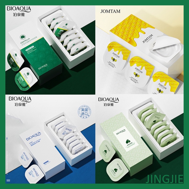 Set 8 mặt nạ dưỡng ẩm thu nhỏ lỗ chân lông làm sáng da BIOAOUA 7.5g