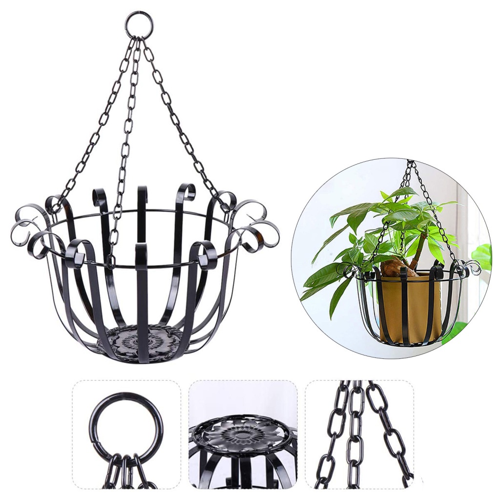 Giá Đỡ Chậu Cây Treo Tường Bằng Sắt Phong Cách Châu Âu