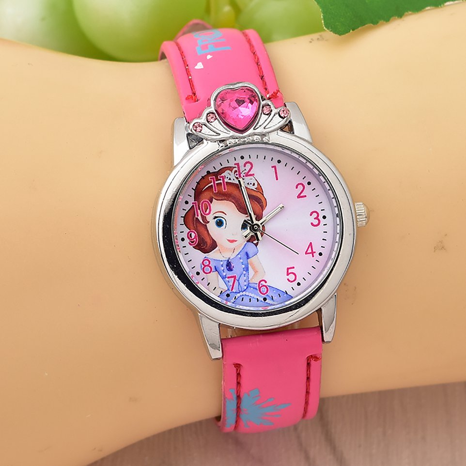 Đồng hồ đeo tay dây da hình công chúa tuyết | BigBuy360 - bigbuy360.vn