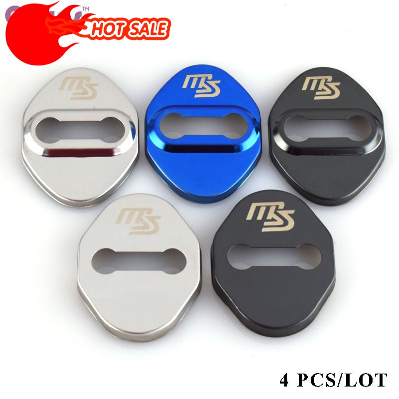 NEW Stainless Steel Car Door Lock Cover for MS Mazda Laser Logo Car Styling