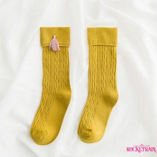 Tất đầu gối chất Cotton cho bé gái